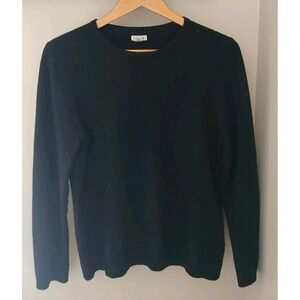 L.L Bean Cashmere Crewneck Sweater Size Large Petite Classic Quiet Luxury Fall